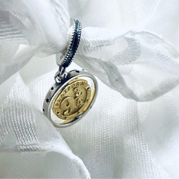 ⚡✨ NWOT Hedwig Owl & Platform 9¾ Spinning Charm – Harry Potter, 925 Silver 🦉 - Picture 3 of 15